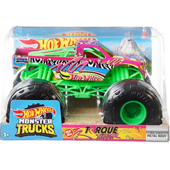 Hot Wheels Monster Trucks 1:24 Scale Torque Terror Truck Play Vehicle - Picture 3 of 4
